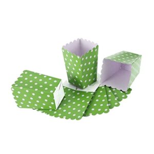 SAFIGLE 48 Pcs Popcorn Boxes Paper Snack Boxes Popcorn Holder Party Decoration Supplies Green European and American Container Popcorn Boxes Dot Design Snack Box Party Popcorn Cups