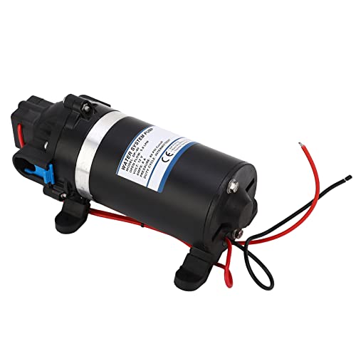 High Pressure Diaphragm Water Pump, Self Priming Pump Overheat Protection Copper Motor DC12V 9.8ft Head 5.8LPM for Misting