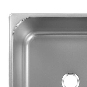 Undermount Sink, Yacht Sink L330 W300 H150mm Stain Resistant 304 Stainless Steel for Camper for Bar for Bathroom