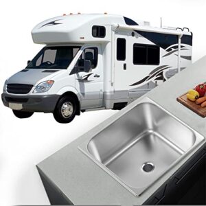 Undermount Sink, Yacht Sink L330 W300 H150mm Stain Resistant 304 Stainless Steel for Camper for Bar for Bathroom