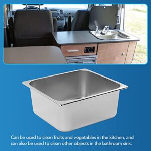 Undermount Sink, Yacht Sink L330 W300 H150mm Stain Resistant 304 Stainless Steel for Camper for Bar for Bathroom