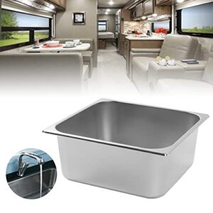 Undermount Sink, Yacht Sink L330 W300 H150mm Stain Resistant 304 Stainless Steel for Camper for Bar for Bathroom