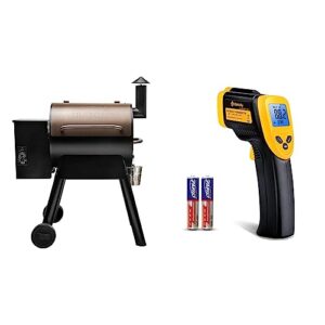 traeger grills pro series 22 electric wood pellet grill and smoker, bronze, extra large & etekcity infrared thermometer 1080, heat temperature temp gun, yellow