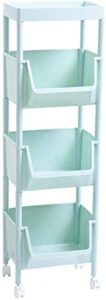 fruit and vegetable rack with pulley kitchen shelf multi-layer basket toy snack storage rack fruit and vegetable storage shelf strong and sturdy,brown,3 layers (color : green, size : 4 layers)