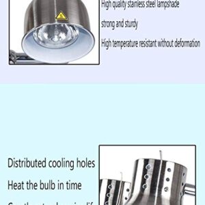 Single-Head Heating lamp Buffet Hood Pizza Insulation lamp commercially Available Food Coloring Display Light Double Head Food Barbecue lamp Documentation and Household Pizza Food Warmer Suitable for