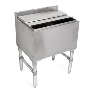 insulated ice bins, 21" width, with cold plate, 18ga stainless steel (underbar)