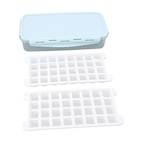 Udavivi Ice Cube tray,Double Layer Ice Mould Box - 1.7L, 64 Grid, Soft Silicone, DIY Ice Cube Mold Maker