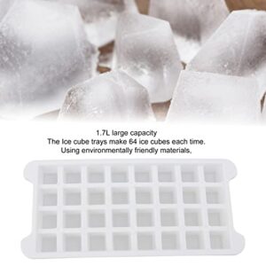 Udavivi Ice Cube tray,Double Layer Ice Mould Box - 1.7L, 64 Grid, Soft Silicone, DIY Ice Cube Mold Maker