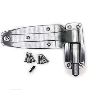 Kason 1248 Brushed Chrome Spring-Loaded Hinge, Flush, 1 CT, with Hardware KIT