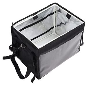 insulated food delivery bag, waterproof multi layer refrigerated bag, large capacity refrigerated backpack with hollow board and reflective strip, used for camping refrigerated fruit and drinks