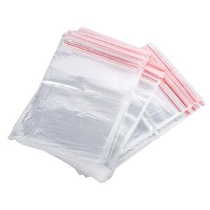 100pcs food storage plastic sealing bags pe material candy bags nut bags preserved fruit bags dessert bags durable reusable food package bags zip lock design for home snack shop (13 * 19cm)