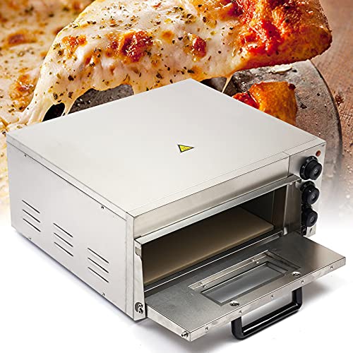 Commercial Single Pizza Oven 2000W Countertop Electric Pizza Oven 14" Single Layer Deck Deluxe Pizza Maker Restaurant Home Kitchen Pizza Oven Baker Snack Oven Cooker