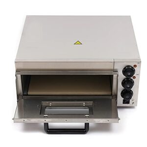 Commercial Single Pizza Oven 2000W Countertop Electric Pizza Oven 14" Single Layer Deck Deluxe Pizza Maker Restaurant Home Kitchen Pizza Oven Baker Snack Oven Cooker