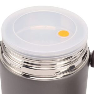 Oumefar Insulation Vacuum Food Jar, Safe Insulated Food Container Large Capacity 2L Dark Gray High Density for School