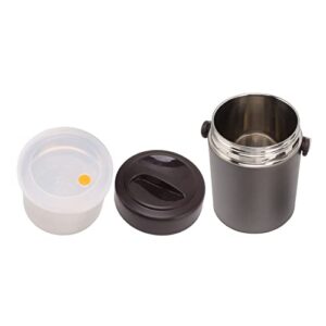 Oumefar Insulation Vacuum Food Jar, Safe Insulated Food Container Large Capacity 2L Dark Gray High Density for School