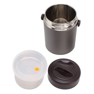 Oumefar Insulation Vacuum Food Jar, Safe Insulated Food Container Large Capacity 2L Dark Gray High Density for School