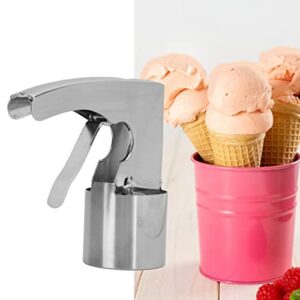 Ice Cream Scoop Stainless Steel, Old Time Cylinder Ice Cream Scopper with Spring Powered Trigger, Ergonomic Design Adjustable Thickness Original Ice Cream Scoop, Easy Release