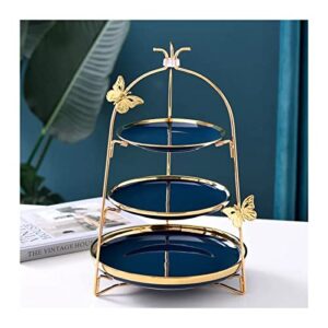 tiered tray dessert table, commercial dessert table, cake temporary cake display shelf, family living room, tea table, fruit tray display shelf tower tray (color : e, size : three floors)
