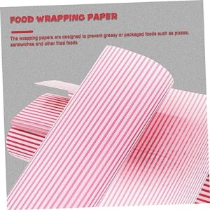 BESTonZON 100pcs Sheets Sandwich Wrapping Paper Burger Wrappers Food Wrappers Wraps for Packing French Fries Wraps Oil Absorption Oil Paper Baking Paper Delicatessen Wood Pulp