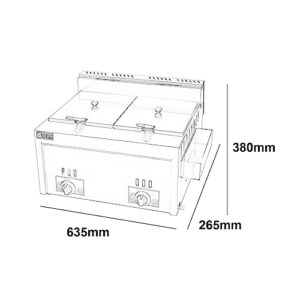 Deep Fryer with Temperature Control, Deep Fryers with Baskets, Commercial Gas Deep Fryer, for Restaurant Kitchen