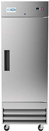 KoolMore RIR-3D-GD Commercial Refrigerator, Triple Door, Stainless Steel,66.5 cubic feet & 29" Stainless Steel Solid Door Commercial Reach-in Refrigerator Cooler - 19 cu. ft (RIR-1D-SS-19C)