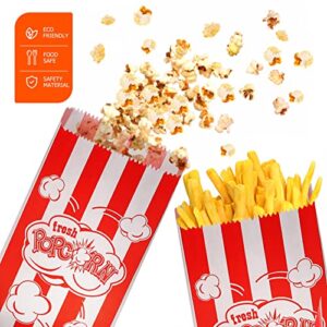 Popcorn Bag Paper Popcorn Bags - 200 Pieces Pop Corner Bags Individual Servings for Popcorn Machine Party Movie Nights Theater Accessories Small Popcorn Bags