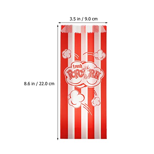 Popcorn Bag Paper Popcorn Bags - 200 Pieces Pop Corner Bags Individual Servings for Popcorn Machine Party Movie Nights Theater Accessories Small Popcorn Bags