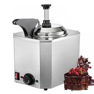 Commercial Chocolate Jam Warmer, 30-110℃ Sauce Pump Dispenser, Stainless Steel Food Warmer Chocolate Heated Pump for Hot Fudge Caramel Butter Cheese