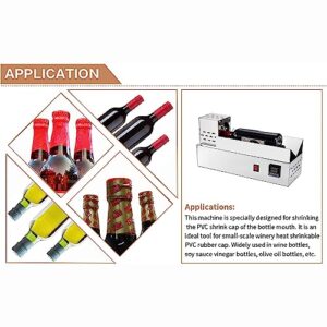 Commercial Capsule Bottle Cap Heat Shrinkable Machine, 600W Electric Capsule Shrinking Machine with Digital Display, for Max Diameter 80mm PVC Capsules, for PVC/PP etc.