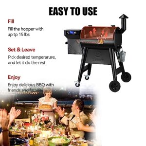 Z GRILLS 2023 Newest Pellet Grill Smoker with PID 2.0 Controller, Meat Probes, Rain Cover, 450E