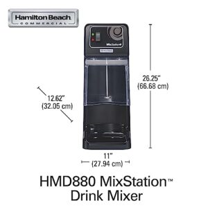 Hamilton Beach Commercial MixStation Drink Mixer, 1/3 HP Brushless Induction Motor, Single Speed, Easy to Clean, NSF Certified HMD880