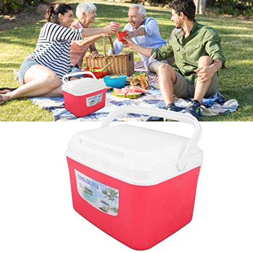 Warmer Cooler,5L Red Constant Temp Long Lasting Portable Refrigerator Box with Handle Suitable for Food Medicine Car Camping