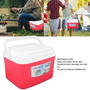 Warmer Cooler,5L Red Constant Temp Long Lasting Portable Refrigerator Box with Handle Suitable for Food Medicine Car Camping