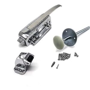 Re Fridge Kason 0056 Polished Chrome Handle KIT with 3/4" to 1 1/2" Offset Strike, 6" Inside Release, and Hardware KIT