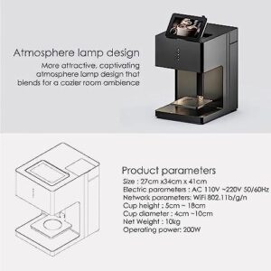 Food-grade Coffee Latte Machine, Automatic Bean To Cup Coffee Machine, 3D Art Printer Digital Inkjet, WIFI Photo Printing Touch Screen Display, DIY Decoration Maker, for Coffee Shop