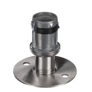 component hardware 1-5/8" round stainless steel clad zinc die cast adjustable flanged foot insert with mounting holes
