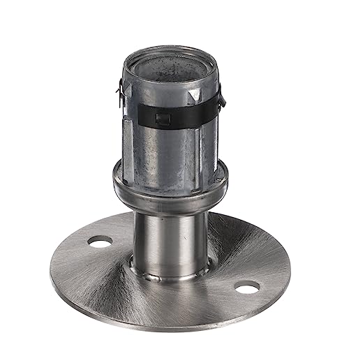 Component Hardware 1-5/8" Round Stainless Steel Clad Zinc Die Cast Adjustable Flanged Foot Insert with Mounting Holes