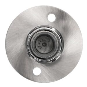 Component Hardware 1-5/8" Round Stainless Steel Clad Zinc Die Cast Adjustable Flanged Foot Insert with Mounting Holes