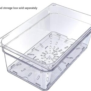 TrueCraftware 12" x 18" Polycarbonate Food Storage Box Drain Shelf Clear Color- Food Storage Box Drain Shelf for Restaurant Kitchen and Cafeteria