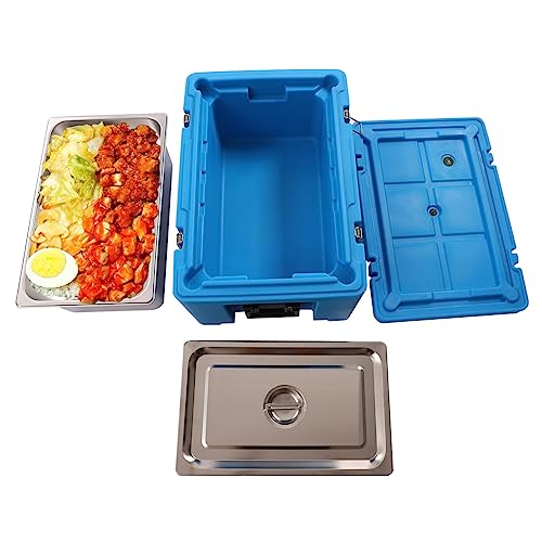 32Qt Hot Box Insulated Food Pan Carrier,with Insulated Soup Carrier Food Warmer and Stainless Steel Pan for Canteens, Restaurants,Camping(32Qt)