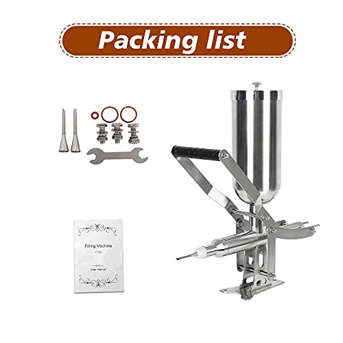 4.5L Manual Jam Filling Machine, Vertical Stainless Steel Donuts Filler, Commercial Paste Liquid Churro Cream Fillers for Bakery, CE/FCC/CCC/PSE