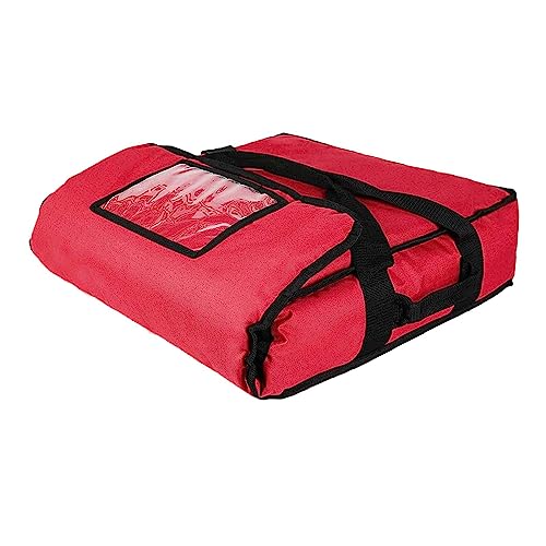 Fenteer Pizza Develivey Bag Pizza Box Develivery Bags Reusable Pizza Warmer Bags Delivery Insulation Bag for Camping Outdoor Professional Restaurant, Red 50x50x16cm