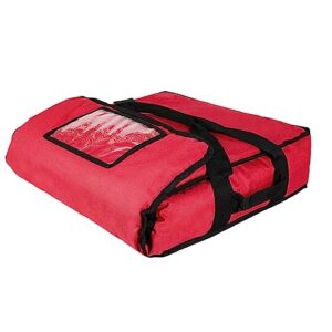 Fenteer Pizza Develivey Bag Pizza Box Develivery Bags Reusable Pizza Warmer Bags Delivery Insulation Bag for Camping Outdoor Professional Restaurant, Red 50x50x16cm