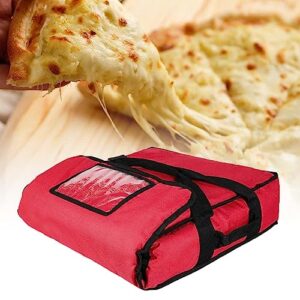 Fenteer Pizza Develivey Bag Pizza Box Develivery Bags Reusable Pizza Warmer Bags Delivery Insulation Bag for Camping Outdoor Professional Restaurant, Red 50x50x16cm
