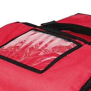 Fenteer Pizza Develivey Bag Pizza Box Develivery Bags Reusable Pizza Warmer Bags Delivery Insulation Bag for Camping Outdoor Professional Restaurant, Red 50x50x16cm