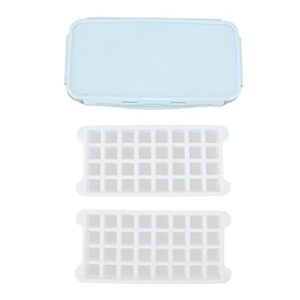 Ice Cube Trays,Square Ice Cube Trays,1.7L Double Layer 64 Grid Ice Mould Box DIY Ice Cube Mold Tray Soft Silicone Ice Mold Maker for Home