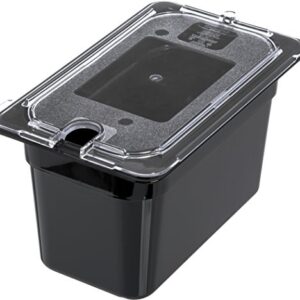 Carlisle FoodService Products 3068203 StorPlus Fourth Size Food Pan, Polycarbonate, 6" Deep, Black (Pack of 2)