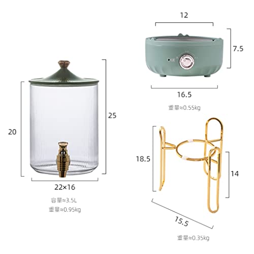 EVANEM Cold Kettle with Faucet Bucket Constant Temperature Water Heater High Temperature Heating Living Room Glass Teapot (Color : D, Size : As the picture shows)