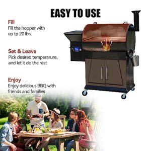 Z GRILLS 2023 Newest Pellet Smoker with PID 2.0 Controller, 2 Meat Probes, 697 Cooking Area, Rain Cover for Outdoor BBQ, 700D6
