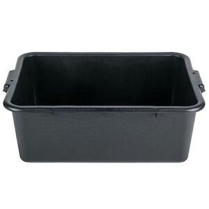 (6-pack) 20" x 15" x 7" nsf black restaurant bar plastic bus tub, dish bus box